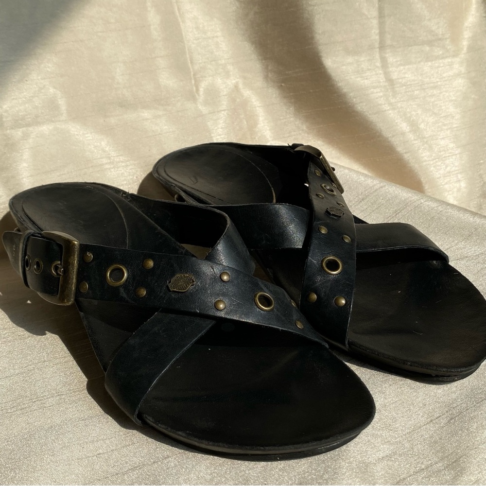 Harley-Davidson Black Women's studded Sandals